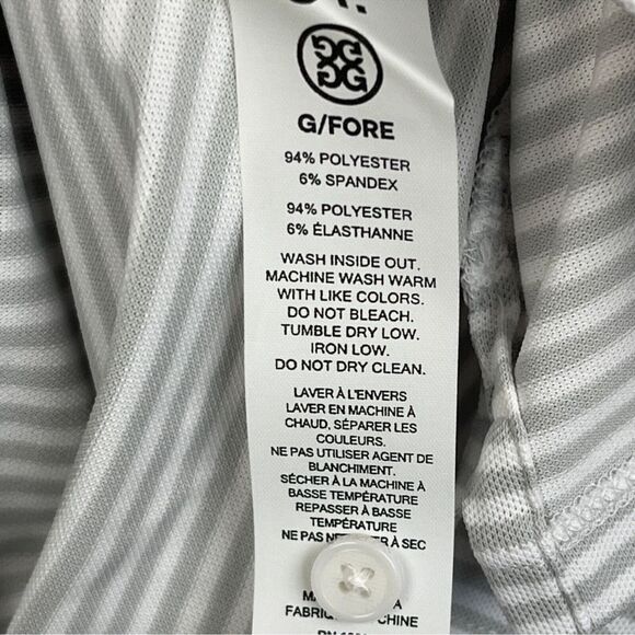 NEW G/Fore FEEDER STRIPE TECH PIQUÉ MODERN SPREAD COLLAR POLO C29 - Picture 5 of 7